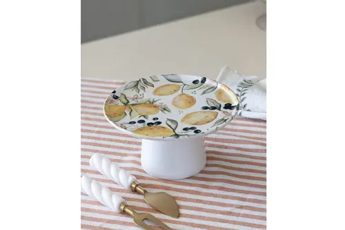 The Mia Limoncello Ayaklı Servis Tabağı 19 Cm