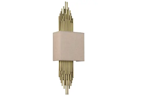 Lampaluce Straordinario Metal Ve Kumaş Aplik, Sarı