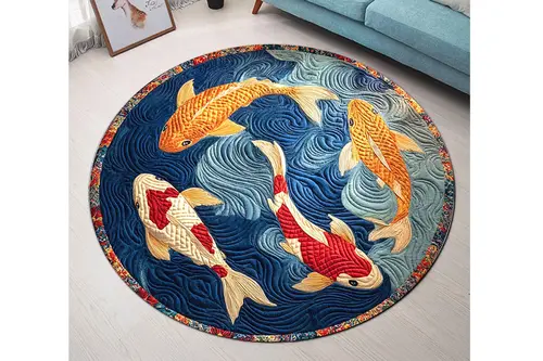 Koi Sürüsü Dokuma Taban Halı, 556 Yng, 80X80 Cm