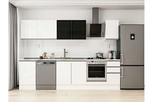 Alvinka 290X210 Cm Mutfak Dolabı, M E80S50S40 3 Beyaz Suntalam