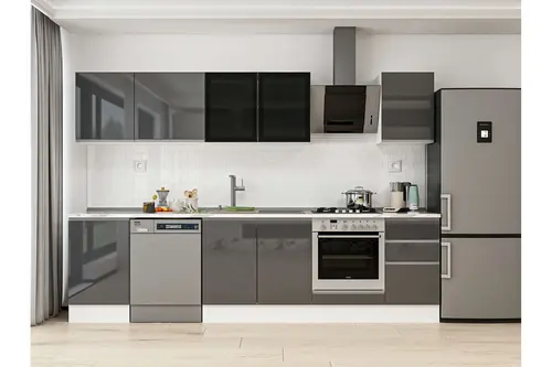 Alvinka 295X210 Cm Mutfak Dolabı, M E80S50S45 3 Antrasit Suntalam
