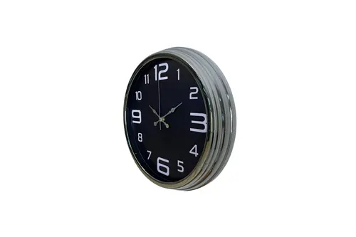 Krom Sade Metal Duvar Saati 40 Cm