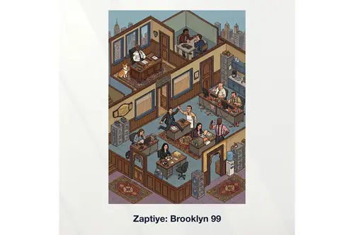 Miniaworks Zaptiye: Brooklyn 99 Kanvas Tablo 21X30