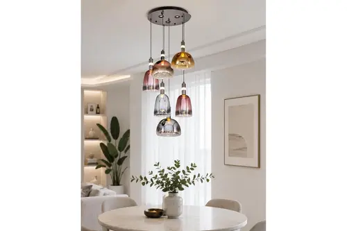 Özcan Aydınlatma Holee Altılı Sarkıt, Mix Mixed, 2858-6A-28