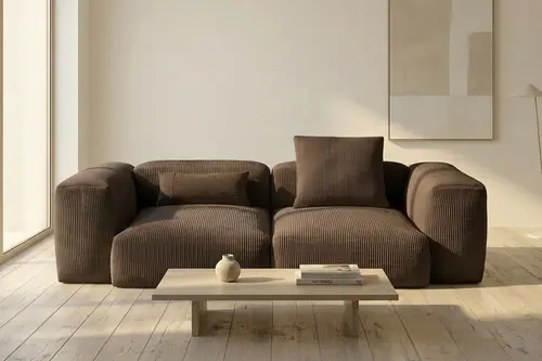 Relax Lego Sünger Üçlü Koltuk, Kahverengi