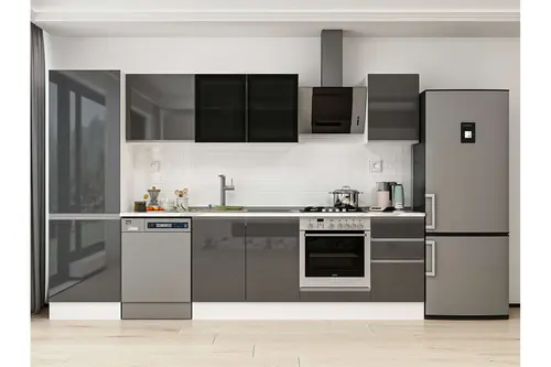 Alvinka 315X210 Cm Mutfak Dolabı, Mb E90B60S45 3 Antrasit Suntalam