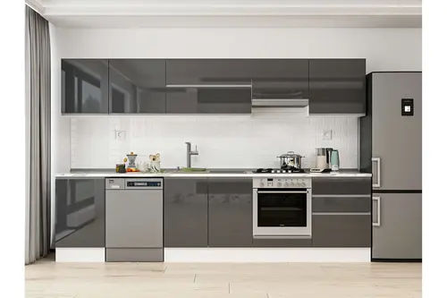 Alvinka 320X210 Cm Mutfak Dolabı, M E90S50S60 1 Antrasit Suntalam