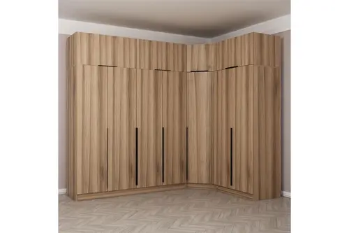 Kaleplus 7 Kapaklı 2 Çekmeceli Köşe Dolap Yüklük Dore Dore Plus 235Cm