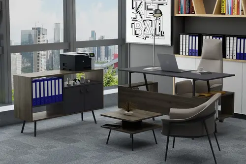 Lagomood İrony Maxi Ofis Takımı, Antrasit Ceviz