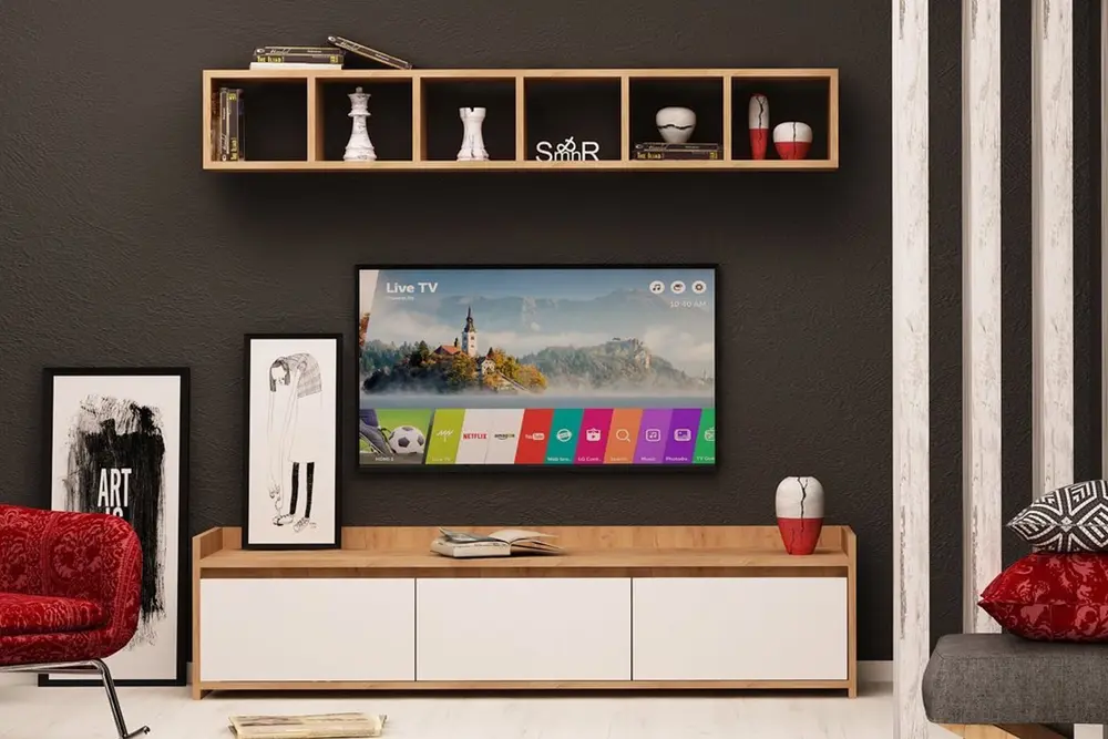 Esmob Liçi Tv Ünitesi, Meşe-Beyaz