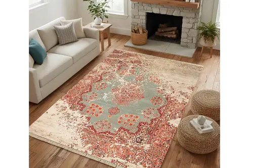 Eskitme Dokulu Dokuma Taban Halı, 663 Yng 80X150 Cm