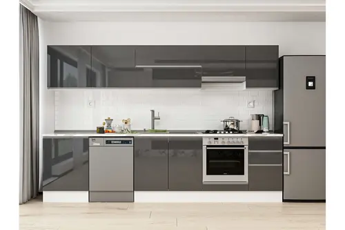 Alvinka 315X210 Cm Mutfak Dolabı, M E90S60S45 1 Antrasit Suntalam