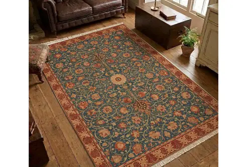 Kiremit Bordür Dokuma Taban Halı, 634 Yng 80X150 Cm