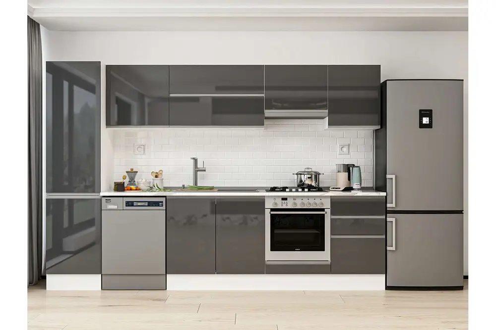 Alvinka 310X210 Cm Mutfak Dolabı, Mb E90B50S50 1 Antrasit Suntalam