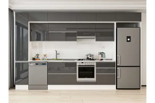 Alvinka 390X240 Cm Mutfak Dolabı, Mbb E90B40S60 1 Antrasit Suntalam
