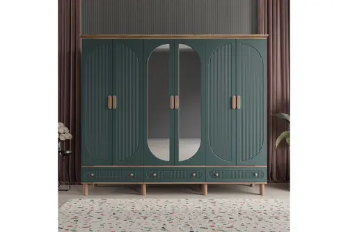 Bahar Gardırop, Yeşil, 6 Kapaklı
