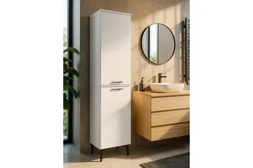 Singa Kirli Sepetli Banyo Dolabı, Beyaz