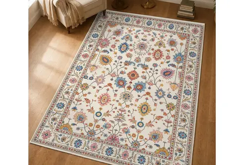 Renkli Motifler Dokuma Taban Halı, 651 Yng 80X150 Cm