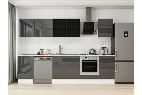 Alvinka 300X210 Cm Mutfak Dolabı, M E80S50S50 3 Antrasit Suntalam