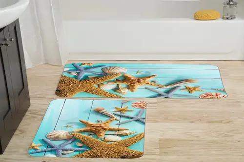 Rovigo Home Dijital Baskılı İkili Banyo Paspas Takımı Rvg5017