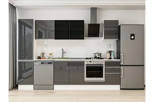 Alvinka 290X210 Cm Mutfak Dolabı, Mb E80B45S45 3 Antrasit Suntalam