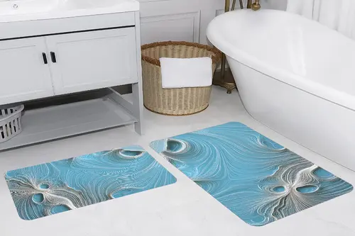 Rovigo Home Dijital Baskılı İkili Banyo Paspas Takımı, Rvg5234