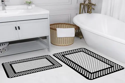 Rovigo Home Dijital Baskılı İkili Banyo Paspas Takımı Rvg5147