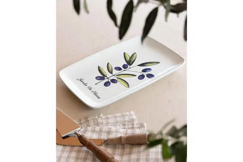 The Mia Olivos Dikdörtgen Servis Tabağı 31X20 Cm Ovs0015