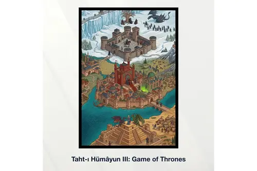 Miniaworks Taht-I Hümâyun Iıı: Game Of Thrones Siyah Çerçeveli Poster 21X30