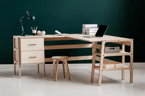 Woodesk Origo Ahşap Çalışma Masası, Natural Renk