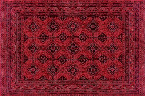 Aida Home Rosso Afgano Salon Halısı, 80X150