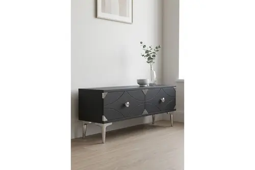 Alfa Tv Sehpası Antrasit Silver 120 Cm Tsa1297As