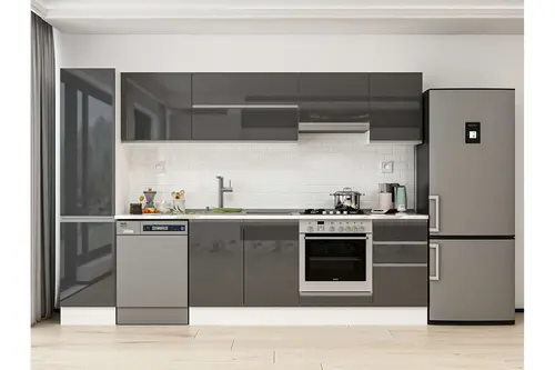 Alvinka 290X210 Cm Mutfak Dolabı, Mb E80B45S45 1 Antrasit Suntalam