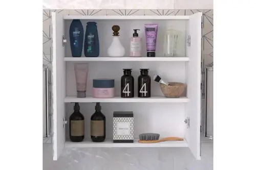 Lose 2 Kapaklı Aynalı Banyo Dolabı, Beyaz