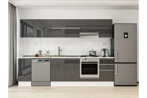 Alvinka 285X210 Cm Mutfak Dolabı, M E80S40S45 1 Antrasit Suntalam