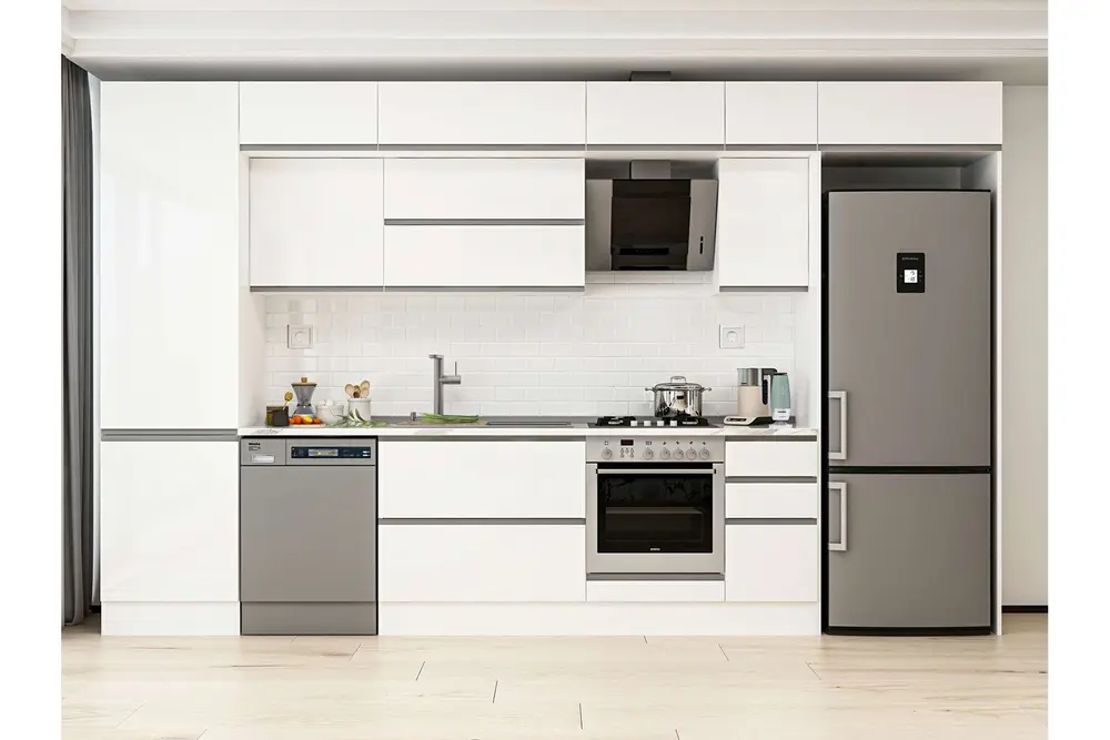 Alvinka 380X240 Cm Mutfak Dolabı, Mbb E80B60S40 2 Beyaz Suntalam