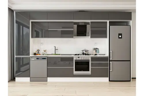 Alvinka 390X240 Cm Mutfak Dolabı, Mbb E80B50S60 2 Antrasit Suntalam