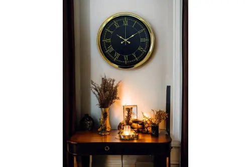 Luxury Gold Metal Duvar Saati 40 Cm