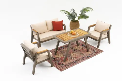 Merlin Mini Bahçe Oturma Grubu, Cappucıno
