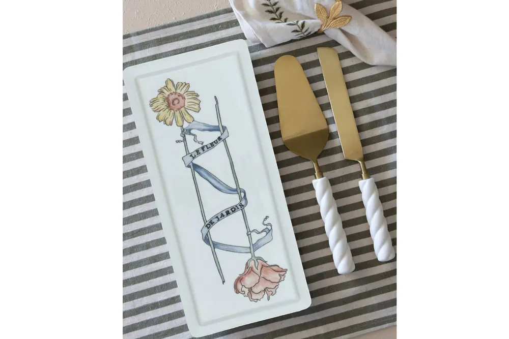 The Mia Luv Dikdörtgen Servis Tabağı 35X16 Cm