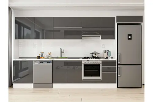 Alvinka 385X222 Cm Mutfak Dolabı, Mb E80S60S45 1 Antrasit Suntalam