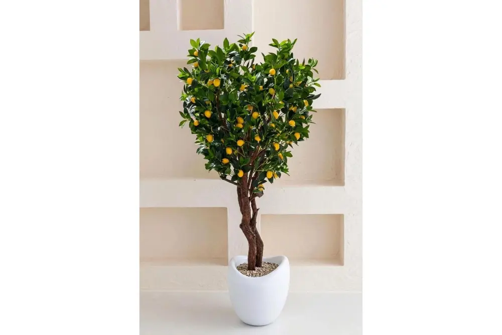 Flora Yapay Limon Ağacı, Islak Dokulu, 35 Dal, 200 Cm
