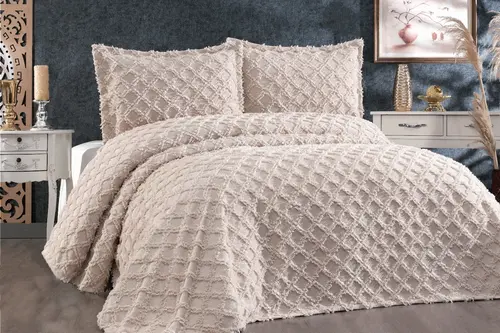 Çapa Home Harem Yatak Örtüsü, Çift Kişilik, Bej