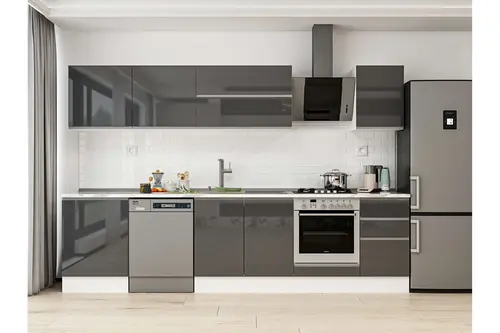 Alvinka 305X210 Cm Mutfak Dolabı, M E80S60S45 2 Antrasit Suntalam