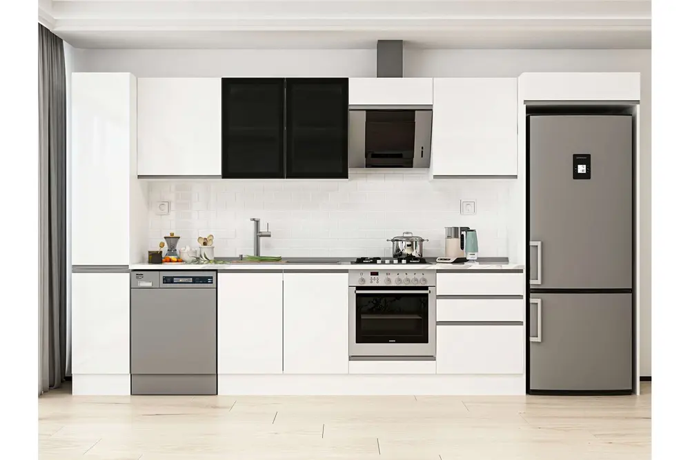 Alvinka 390X222 Cm Mutfak Dolabı, Mbb E90B40S60 3 Beyaz Suntalam