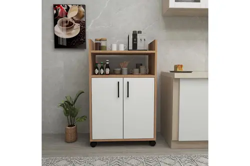 Tiraks Çok Amaçlı Mutfak Banyo Dolabı, Atlantik Çam Beyaz