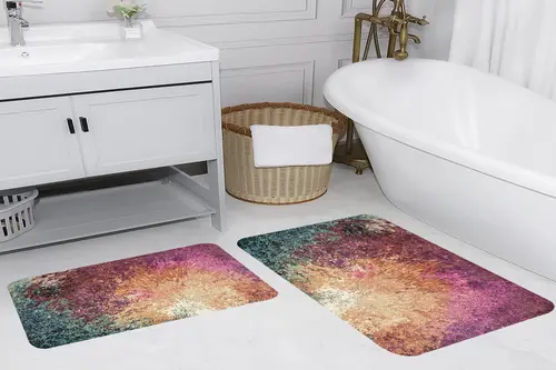 Rovigo Home Dijital Baskılı İkili Banyo Paspas Takımı Rvg5096