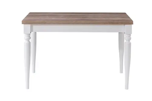 Zeyn Çizilmez Açılır Mutfak Masası, Ceviz Beyaz, 70X110