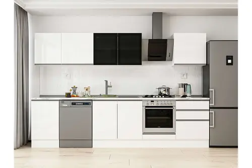 Alvinka 310X210 Cm Mutfak Dolabı, M E80S50S60 3 Beyaz Suntalam