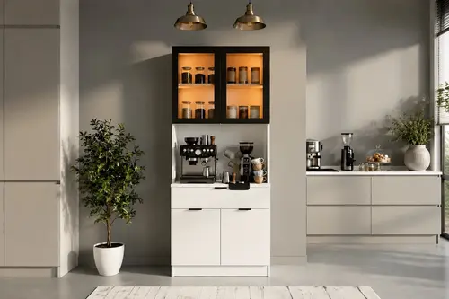 Lavo Ledli Temperli Camlı Kahve Köşesi, 4 Kapaklı